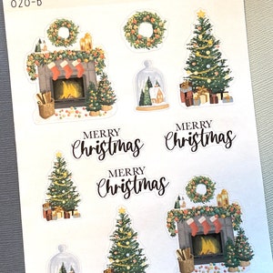 adesivos de natal aconchegante lareira nórdica