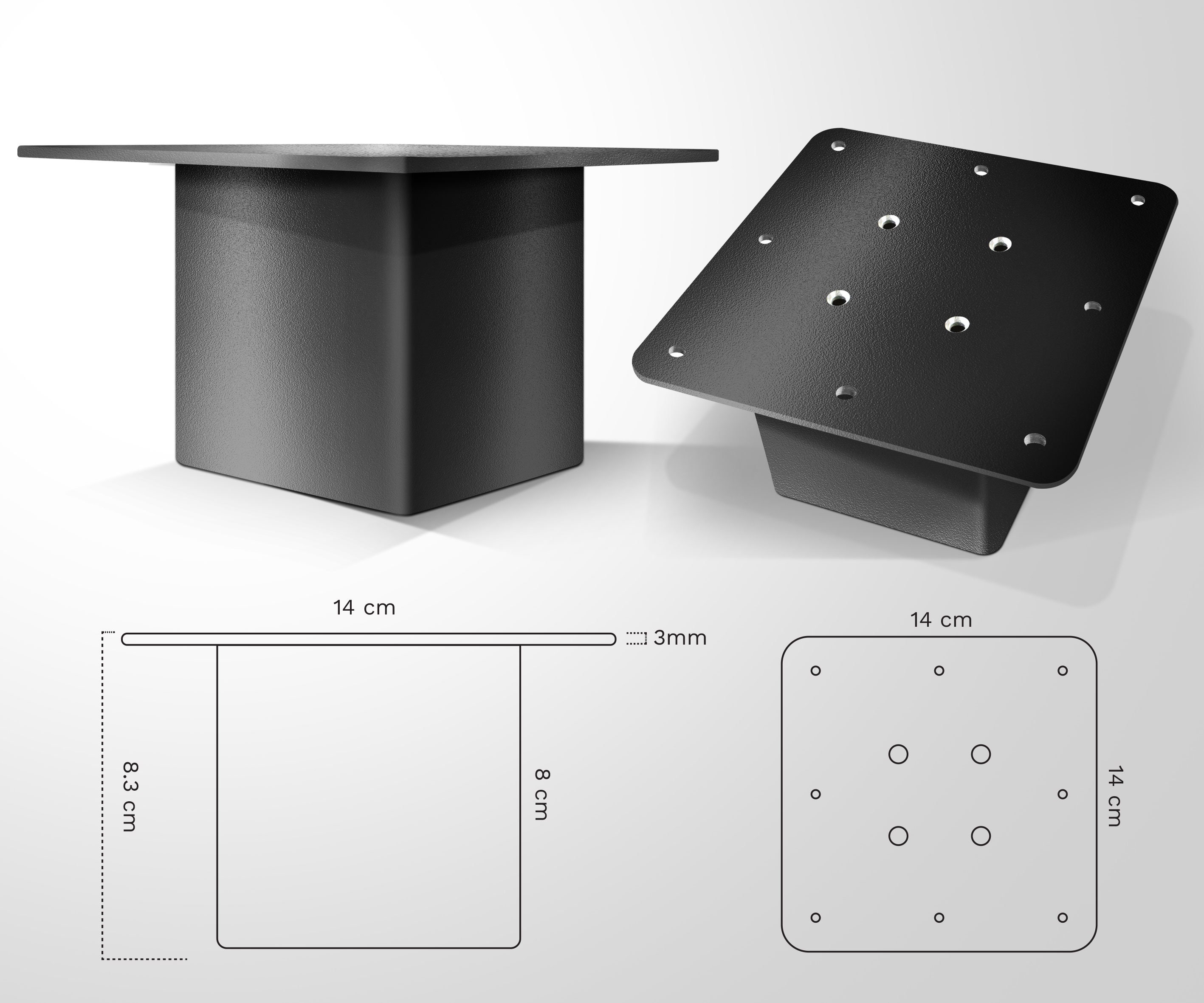 2 X Solid Wood Table Legs With Metal Brackets Etsy UK