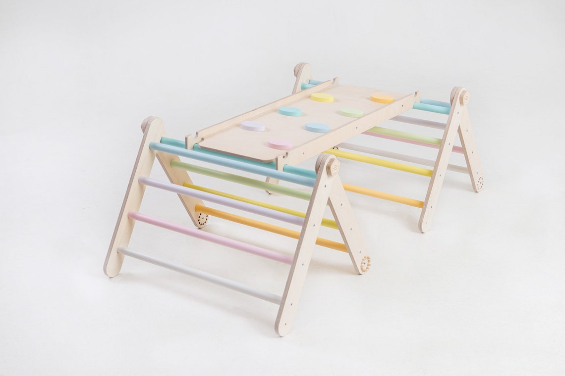 Transfromable Ladder Transformable Climbing Triangle Pastel Rainbow Ladder | Etsy