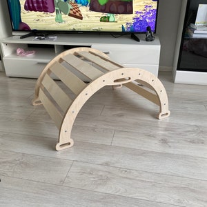 Montessori Wooden Rocker toy for kids, kletterbogen, climbing arch.