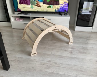 Montessori Holzspielzeug Wippe für Kinder, Kletterbogen, Kletterbogen.