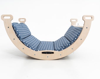 climbing arch with slide, swing with cushion, montessori arch, Christmas gift for baby
