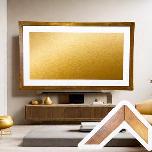 wooden bezel for Samsung the frame TV, Handmade TV frame, custom TV frame.