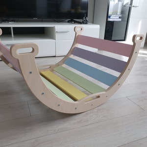 Climbing arch, rocker arch, wooden swing toy, kletterbogen