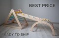 Climbing triangle pastel rainbow, foldable triangle, ladder climber, Montessori ramp, Kletterdreieck, toddler climber