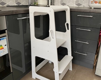 Montessori kitchen learning stool for toddlers, kitchen tower