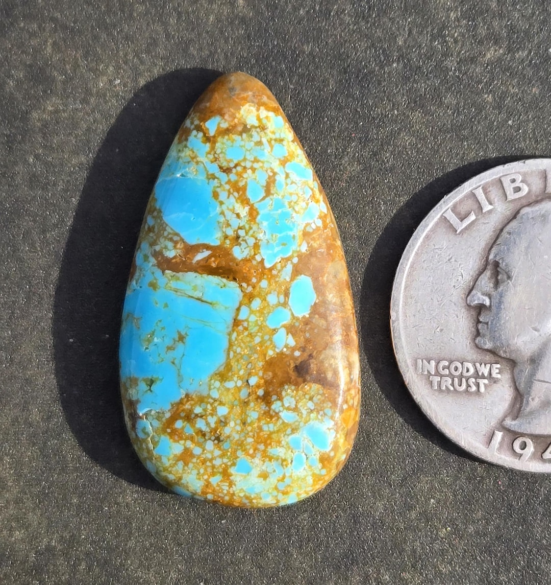Number 8 Mine Turquoise Cabochon Etsy