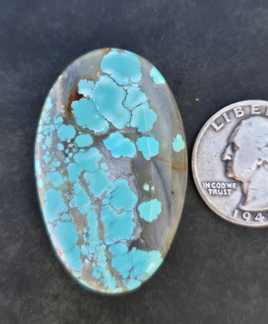 Number 8 Mine Turquoise Cabochon Etsy