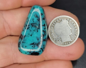 Arizona Turquoise with pyrite cabochon