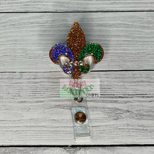 mardi gras badge reel