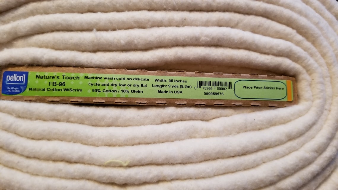 6.5 Batting Squares Precut Pellon Nature's Touch, Lot of 50, Cotton 90