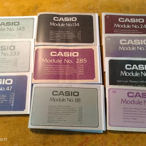 Vintage 10 Pieces Casio International Manuals 1980's for Module 285/165/145/134/47/333/233/118/227/240 very Rare Used!!