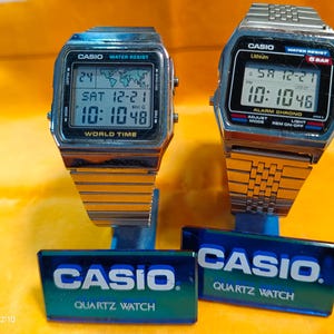 Módulos digitales CASIO vintage (643) A300U ¡Solo mapa del mundo! ¡Todo original, bastante usado!