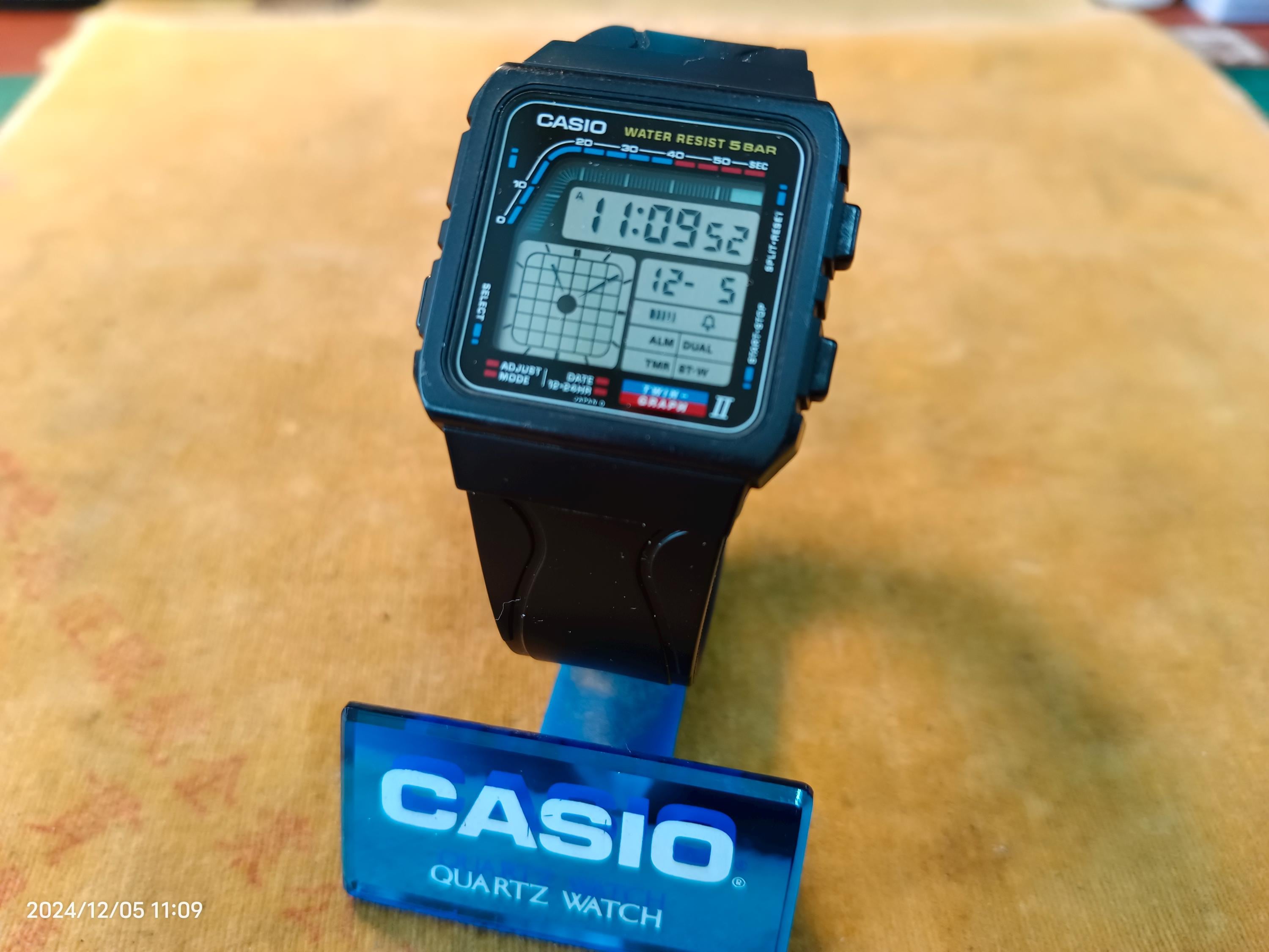 希少　レアCASIO AE-22W ツイングラフ電池/ベルト新品　稼働品 希少 レアCASIO まとめあげる AE-22W ツイングラフ電池/ベルト