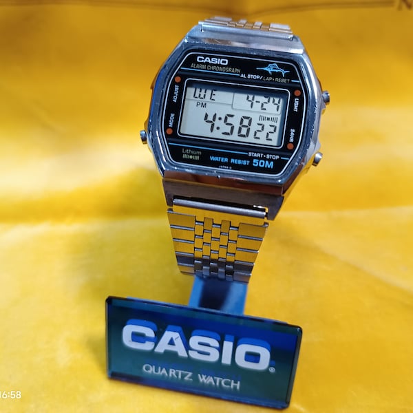 Vintage CASIO 1982 (248) Diver 50m W-36 Marlin Timer Alarm Chrono Pretty Great Used!!