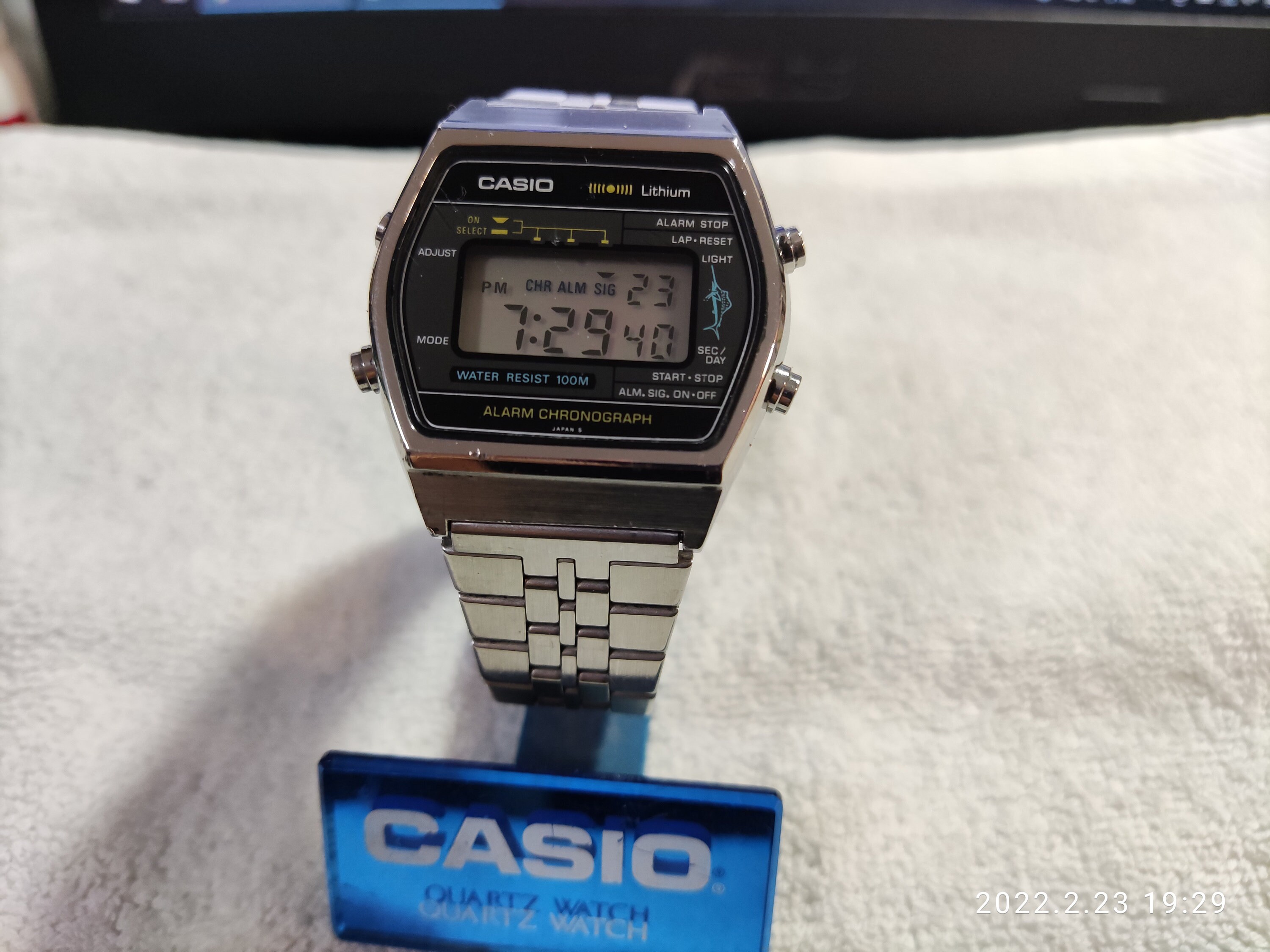 Vintage CASIO 1980 Marlin 100M W-250 108 Todo Original funcionando bien  gran usado -  México