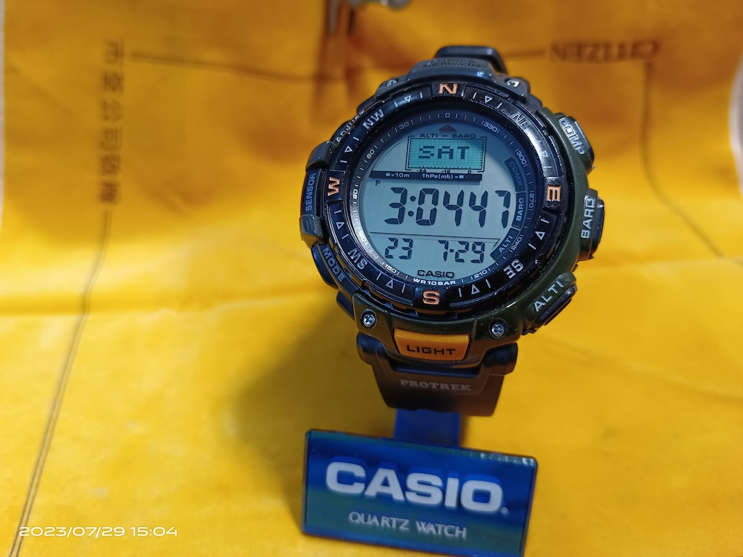 Vintage CASIO 1995 Pro Trek 100M 2271 PRG40 All Original Triple Sensor