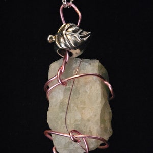 Raw Aquamarine pendant