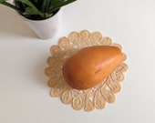 Vintage Darning Egg, Wooden, Brown, No Handle