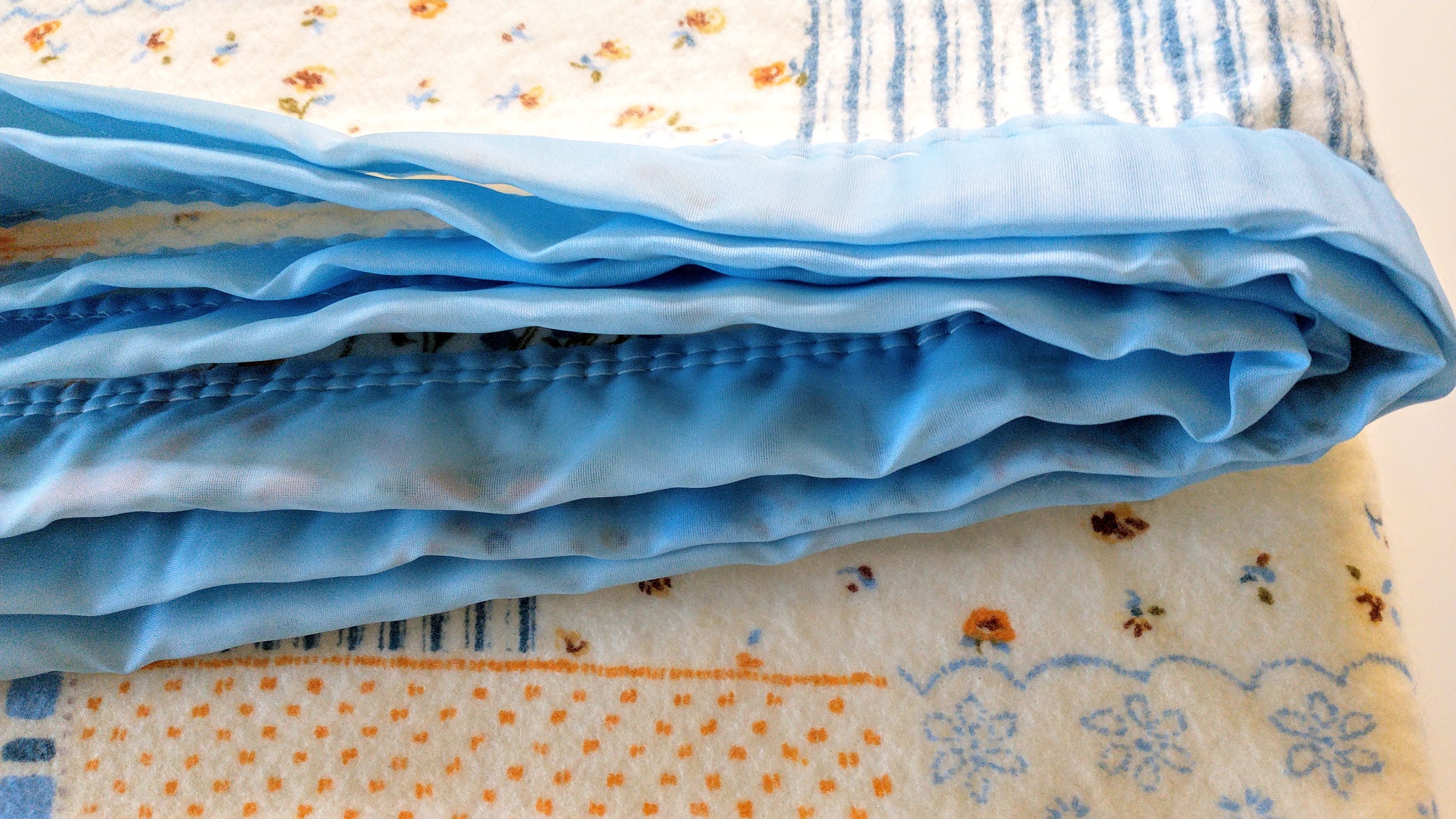 Vintage Floral Acrylic Blanket With Satin Trim Vintage Etsy
