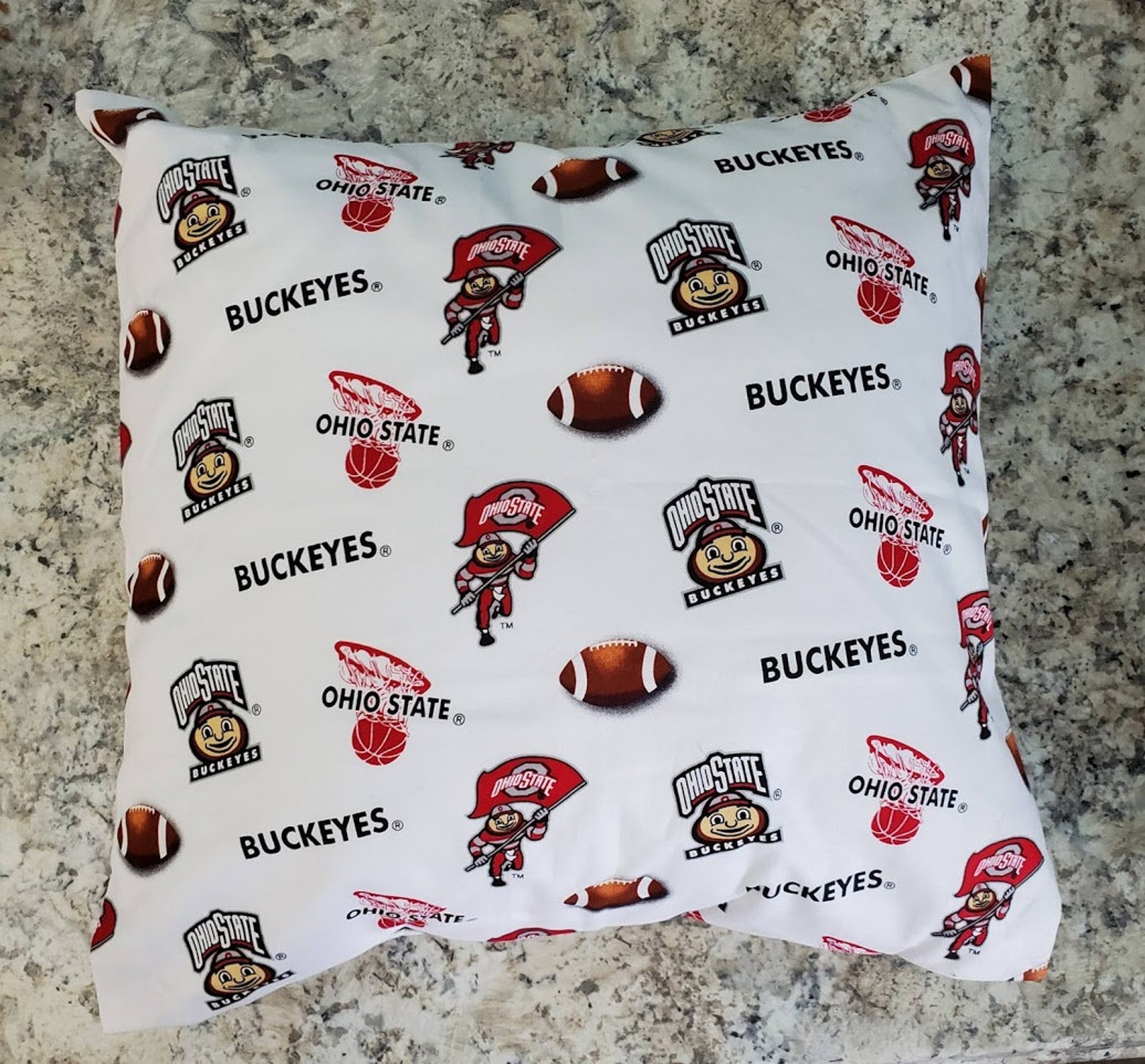 Ohio State Pillow OSU pillow Brutus pillow Buckeyes pillow Etsy