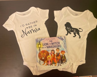 Chronicles of Narnia onesie | Lion, Witch and the Wardrobe |  Baby Shower Gift | Aslan | Leo