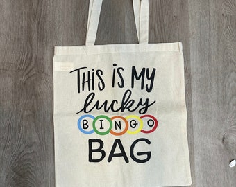 Lucky Bingo Bag | Bingo Tote | grandma gift | auntie gift | Christmas gift | Bingo Lover