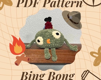 Bing Bong Crochet Pattern - Crochet cuddler pattern inspired by Peak