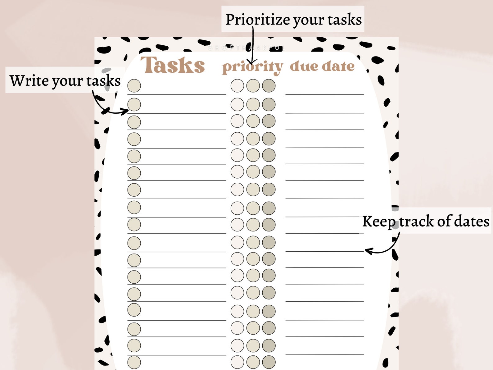 Printable Priority Task Sheet - Editable PDF Download Daily to Do Sheet ...