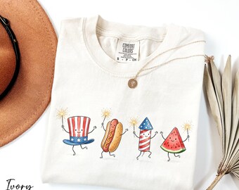 Funny 4th of July Shirt, Hot Dog Shirt, USA Celebration Shirt, Independence Day Shirt, Patriotic Shirt, July 4th Party Shirt Comfort Colors®