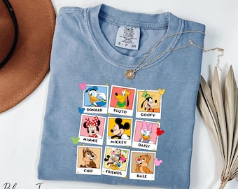 Mickey and Friends Shirt, Disney Characters Postcard Shirt, Chip N Dale Shirt, Comfort Colors® Disneyland Vacation Shirt, Disney Squad Shirt