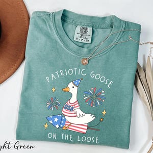 a t - shirt that says patriotic goose on the loose