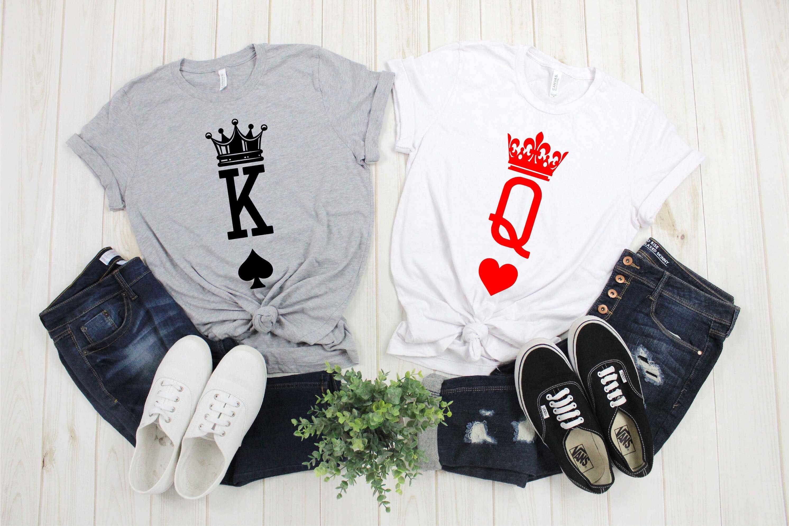 King and Queen Shirt Couple Shirts King of Spades and Queen | Etsy