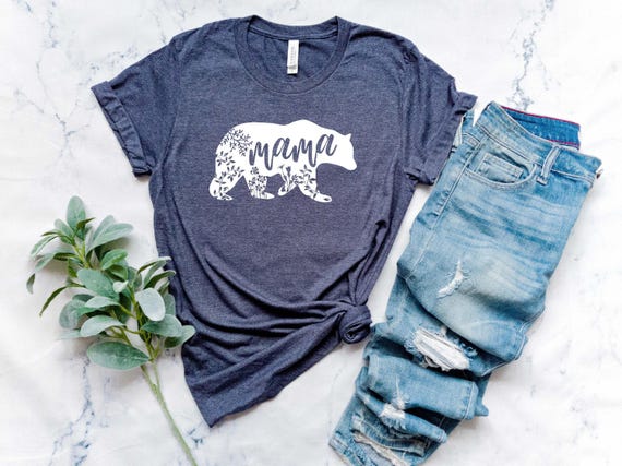 Mama Bear Shirt, Floral Mama Bear Shirt, Cute Mom Shirt, Mom-Life Shirt, Mother's Day Gift, Gift For Mothers
