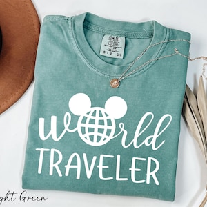 Comfort Colors® Disney World Traveler Shirt, Epcot Shirt, Mickey Mouse Shirt, Mickey Ears Epcot Shirt, Disneyland Vacation Shirt, WDW Shirt image 1
