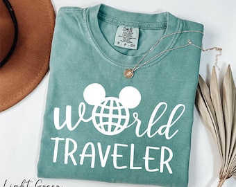 Comfort Colors® Disney World Traveler Shirt, Epcot Shirt, Mickey Mouse Shirt, Mickey Ears Epcot Shirt, Disneyland Vacation Shirt, WDW Shirt