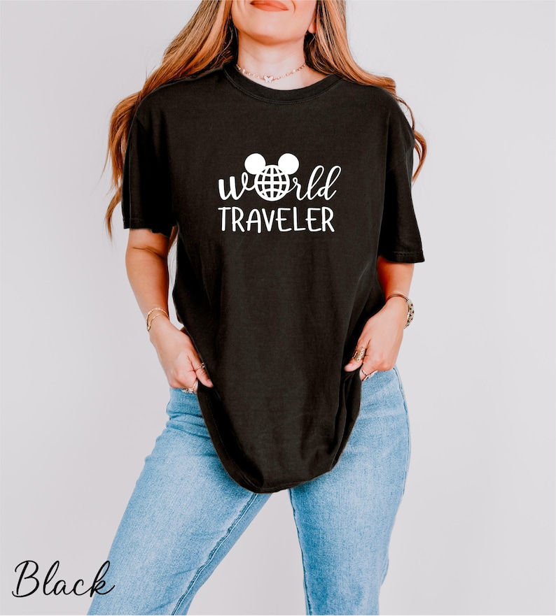 Comfort Colors® Disney World Traveler Shirt, Epcot Shirt, Mickey Mouse Shirt, Mickey Ears Epcot Shirt, Disneyland Vacation Shirt, WDW Shirt image 5