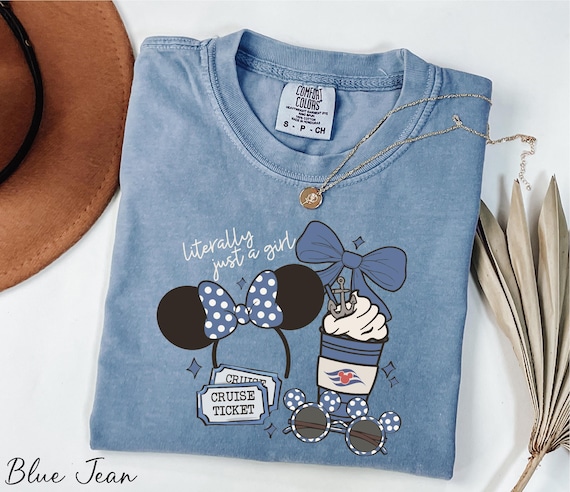 Comfort Colors® Literally Just a Girl Cruise Shirt, Disney Cruising Shirt, Cruise Lover Shirt, Disney Vacation Shirt, Minnie Mouse Shirt
