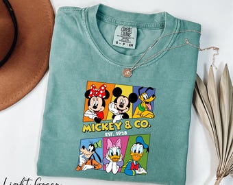 Mickey & Co Est 1928 Shirt, Comfort Colors® Disneyland Trip Shirt, Funny Disney Friends Shirt, Mickey and Friends Tee, Disney Kids Shirt