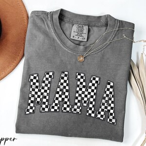 Comfort Colors® Mama Checkered Shirt, Rocker Mama Shirt, Grunge Mama Shirt, Gift for Mom, Mother's Day Gift, Retro Mama Shirt, Mama Shirt image 6