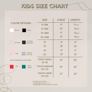 a child's size chart for a child's size chart