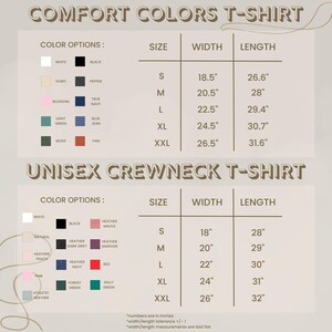 a poster with different colors and sizes of clothing
