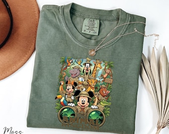 Animal Kingdom Shirt, Comfort Colors® Mickey and Friends Safari Shirt, Disney Safari Adventure Shirt, Family Safari Squad Shirt, Disney Tee