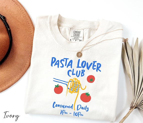 Comfort Colors® Pasta Lover Club Shirt, Al Dente Pasta Shirt, Pasta Club Tee, Italian Travel Shirt, Gift for Pasta Lover, Pasta Lover Shirt