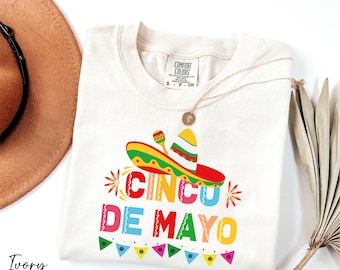 Comfort Colors® Cinco De Mayo Shirt, Mexican Shirts, Fiesta Shirt, Mexican Festival Shirt, Happy Cinco De Mayo Shirt, Mexican Fiesta Shirt