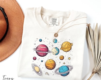 Comfort Colors® Planets Shirt, Solar System Shirt, Astronomy Shirt, Galaxy Shirt, Science Lover Shirt, Gift for Astronomy Lover, Space Shirt