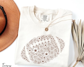 Comfort Colors® Floral Football Shirt, Retro Football Tee, American Football Shirt, Game Day Shirt, Fall Sport Shirt, Football Player Shirt