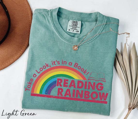 Comfort Colors® Take a Look It's in a Book Shirt, Reading Rainbow Shirt, Book Lover Tee, Funny Bookish Shirt, Librarian Tee, Book Club Shirt