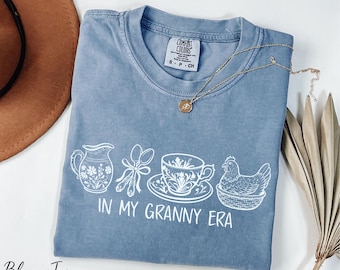 Comfort Colors® In My Granny Era Shirt, Grandma Gifts, Grandma Core Shirt, Vintage Granny Shirt, Cottagecore Shirt, Farmhouse Shirt