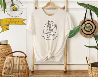 Autism Shirt | Let's Grow Together Shirt | Autism Awareness Shirt | Autism Teacher Shirt | Floral Puzzle Piece Shirt